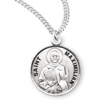Sterling Silver Round St Maximilian Kolbe-*20" Ch-Bxd