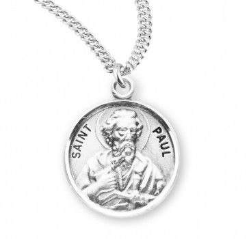 Sterling Silver Round St Paul-*20" Ch-Bxd