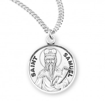 Sterling Silver Round St Samuel-*20" Ch-Bxd