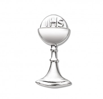 3/4" Sterling Silver Communion Chalice Lapel Pin-Boxed