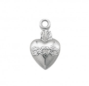 Sterling Silver Sacred Heart Lapel Pin-Bxd