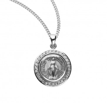 Sterling Silver Round Miraculous Medal