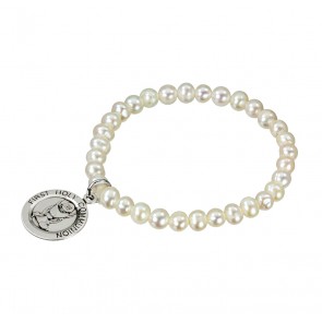 Freshwater Pearl First Communion Stretch Bracelet