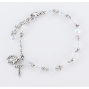 Round Crystal Rosary Bracelet Created with 6mm Finest Austrian Crystal Opal Beads by HMH