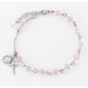 Round Crystal Rosary Bracelet Created with 6mm Finest Austrian Crystal Silk Beads by HMH