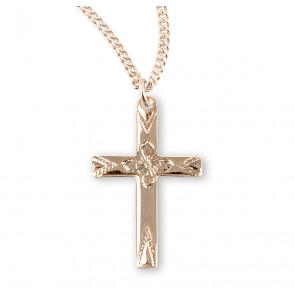 16kt Gold Over Sterling Fancy Cross 18" Ch-Bxd (LIMITED AVAILABILITY)