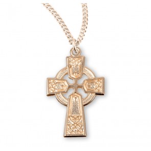 16kt Gold Over Sterling Celtic Knot Cross *18" Ch-Bxd