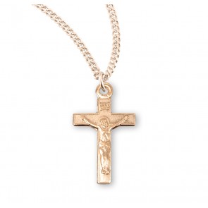 Gold Over Sterling Silver Basic Crucifix