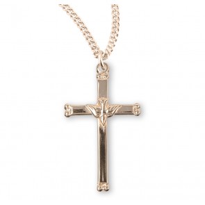 Gold Over Sterling Silver Cross with Holy Spirit 