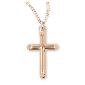 Gold Over Sterling Silver High Polished Cross 