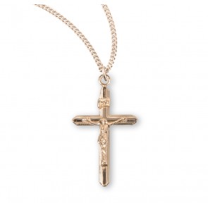Stream Lined  Gold Over Sterling Silver Crucifix