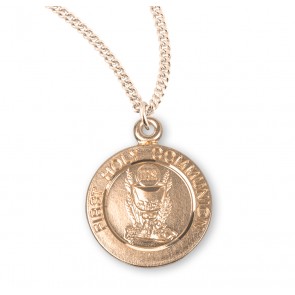 Gold Over Sterling Silver First Holy Communion Pendant