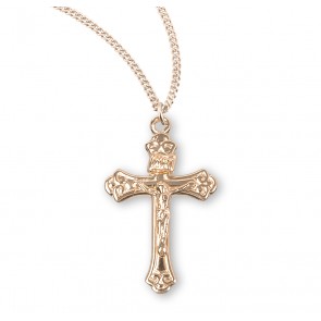Gold Over Sterling Silver Tapered Crucifix 