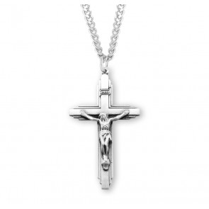 Sterling Silver Rosary Cfx 24" Ch-Bxd