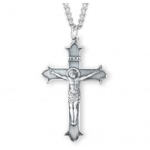 Flare Tipped Sterling Silver Crucifix 