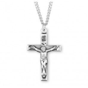 Sterling Silver Medium Crucifix-*20" Ch-Bxd