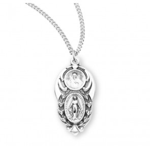 Sterling Silver Mirac/Scap 18" Ch-Bxd