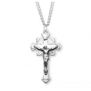 Flare End Sterling Silver Crucifix 