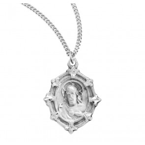 Sterling Silver Small Fancy Scapular 18" Ch-Bxd