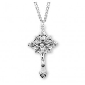 Sterling Silver Rosary Cfx 24" Ch-Bxd