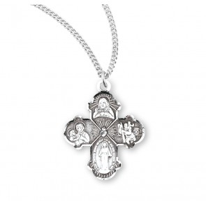 Sterling Silver 4-Way 18"-Ch-Bxd