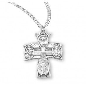 Sterling Silver Holy Spirit 4-Way-*20" Ch-Bxd