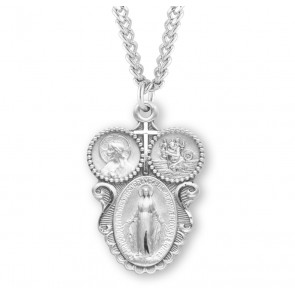 Sterling Silver Lrg 3-Way 24" Ch-Bxd