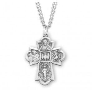 Sterling Silver Med 4-Way *24" Ch-Bxd