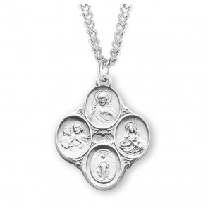 Sterling Silver Med 4-Way 24" Ch-Bxd