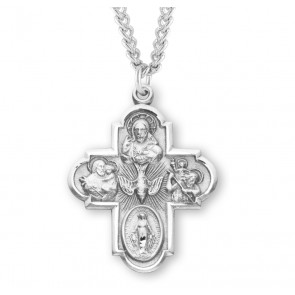 Sterling Silver Lrg 4-Way *24" Ch-Bxd