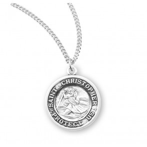 Saint Christopher and Saint Raphael Sterling Silver Medal 