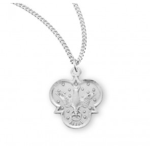 Sterling Silver Trinity Holy Spirit 18" Ch-Bxd