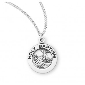 Sterling Silver Med Baptism-13" Ch-Bxd