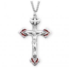 Holy Spirit Sterling Silver Crucifix