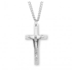 Sterling Silver Risen Christ two piece cross, *24" Ch-Bxd