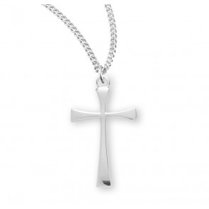 Sterling Silver Tapered End Cross 
