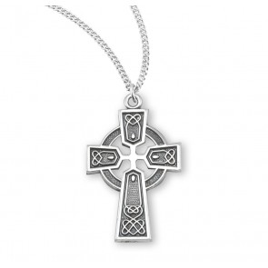 Sterling Silver Small Celtic Cross-*18" Ch-Bxd