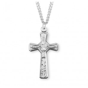 Sterling Silver Communion Cross w/24" Ch-Bxd