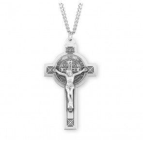 Saint Benedict Jubilee Sterling Silver Medal/Crucifix 