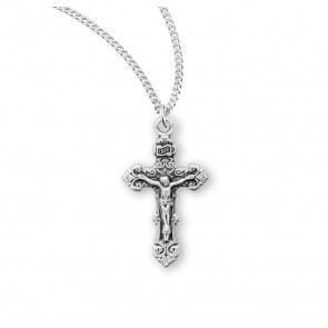 Sterling Silver Fancy Filigree Crucifix