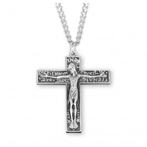 Sterling Silver "Good Friday" Cross, w/24" Ch-Bxd