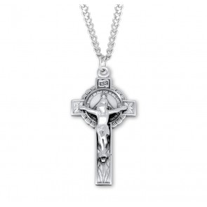 Sterling Silver Miraculous Crucifix-*24" Ch-Bxd