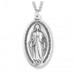 Sterling Silver Med Oval Mirac 24" Ch-Bxd