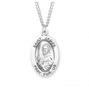 Sterling Silver Lg Oval St James *24" Ch-Bxd