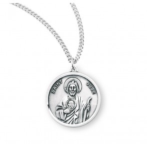 Sterling Silver St. Jude Medal-*18" Ch-Bxd