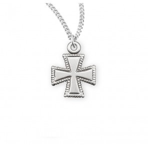 Sterling Silver Beaded Cross 