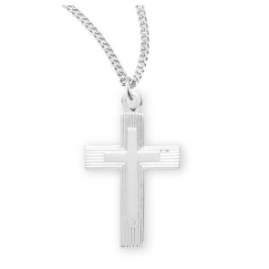 Sterling Silver Engraved Cross 