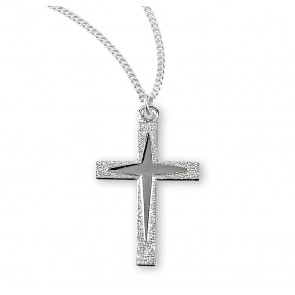 Sterling Silver Star Burst Cross