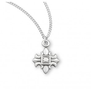 Sterling Silver Fleur De Lis Cross 