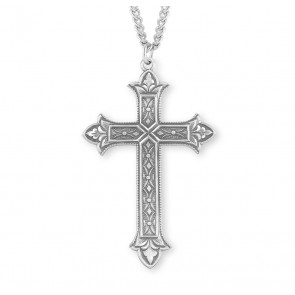 Sterling Silver Detailed Cross